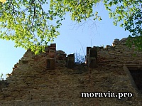 Живописные развалины крепости Цимбурк в стадии реставрации.